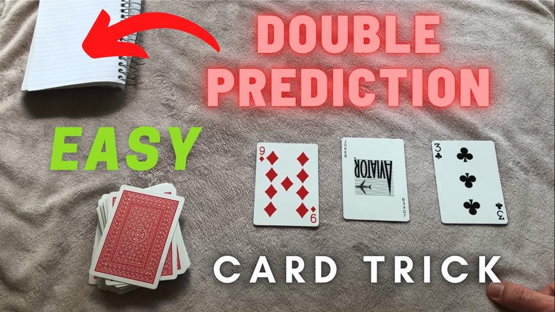 'Video thumbnail for Easy DOUBLE PREDICTION Card Trick (PREDICT the FUTURE - Easy Sleight of Hand Card Magic)'