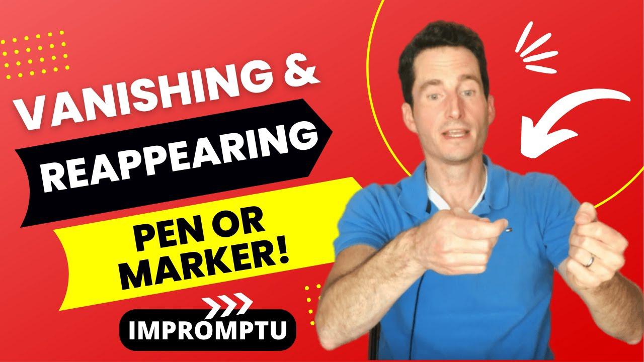 'Video thumbnail for DISAPPEARING & Reappearing Pen Magic Trick! (VANISHING Sharpie or Marker Trick - Impromptu)'