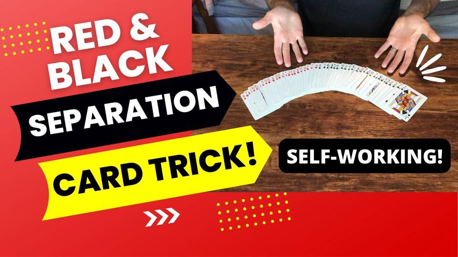 'Video thumbnail for RED & BLACK Separation Card Trick! (SELF-WORKING) BEST Alternative to Out of this World'