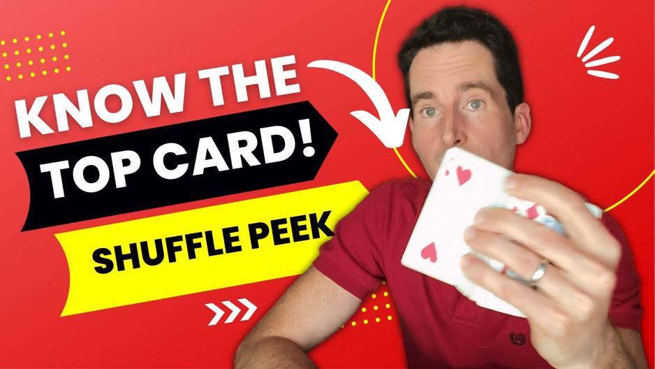 'Video thumbnail for My Easy Shuffle CARD PEEK Tutorial - KNOW The Top Card INVISIBLY!'