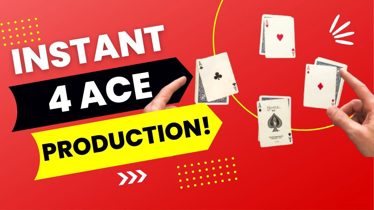'Video thumbnail for Instantly Produce ALL 4 ACES! (Four Ace Table Production Trick Tutorial)'