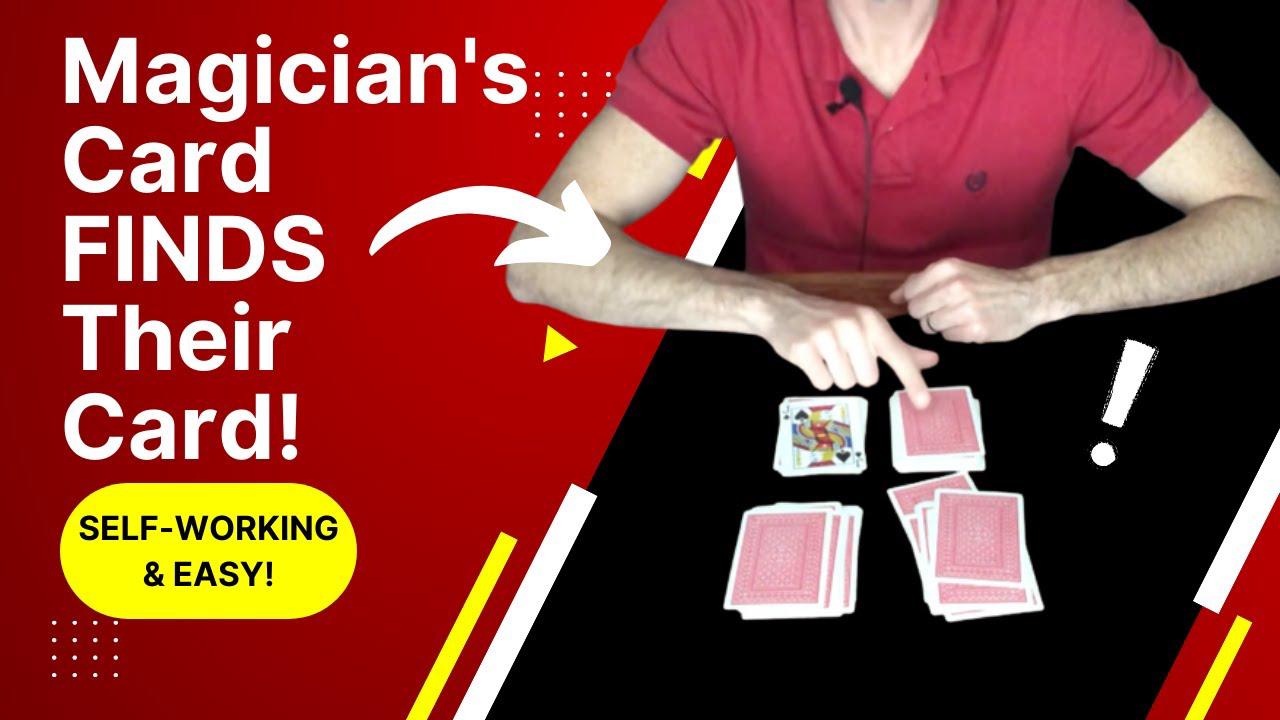 'Video thumbnail for Magician's Card FINDS The Card! Easy SELF-WORKING No Setup or Sleight of Hand Card Trick (Beginners)'