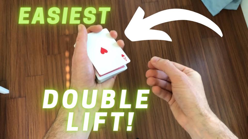 'Video thumbnail for EASIEST Double Lift for Beginners TUTORIAL! (Card Magic - Sleight of Hand)'