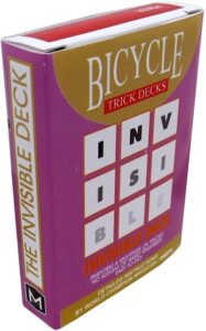 Red Invisible deck bicycle